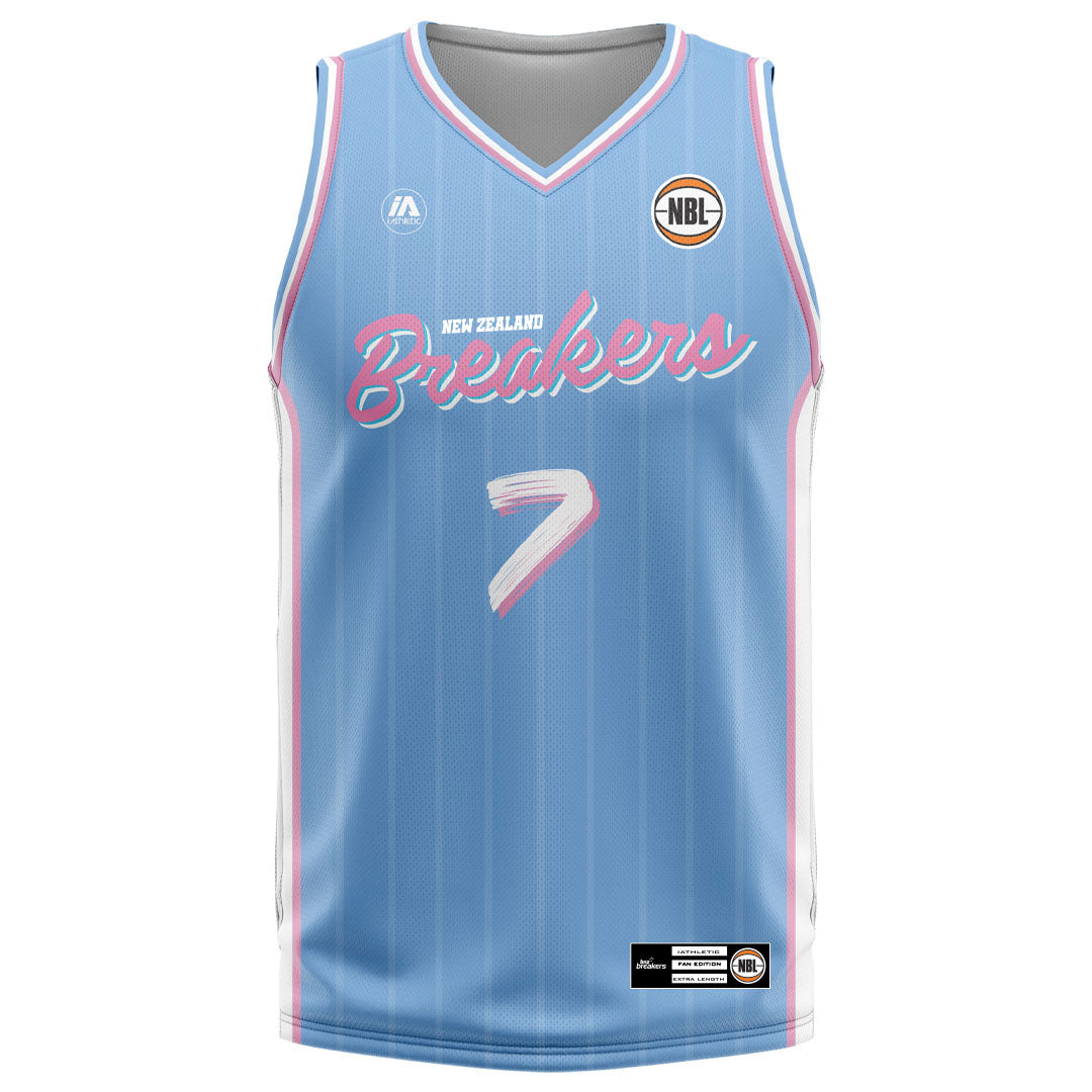 NZ Breakers NBL25 Fan Jersey - Blue - King